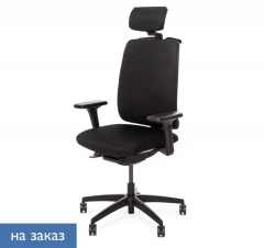 Кресло с подголовником DION 870 1D black SLW 50 headrest hanger Черное