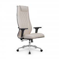 Кресло руководителя Мetta L 1m 50M/2D Infinity Easy Clean MPES Комплект 7 Светло-бежевое